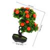 Artificial Fruit Tree with Pot Realistic Faux Bonsai Decor Safe Sturdy Plastic Material Lightweight Indoor Outdoor Tabletop