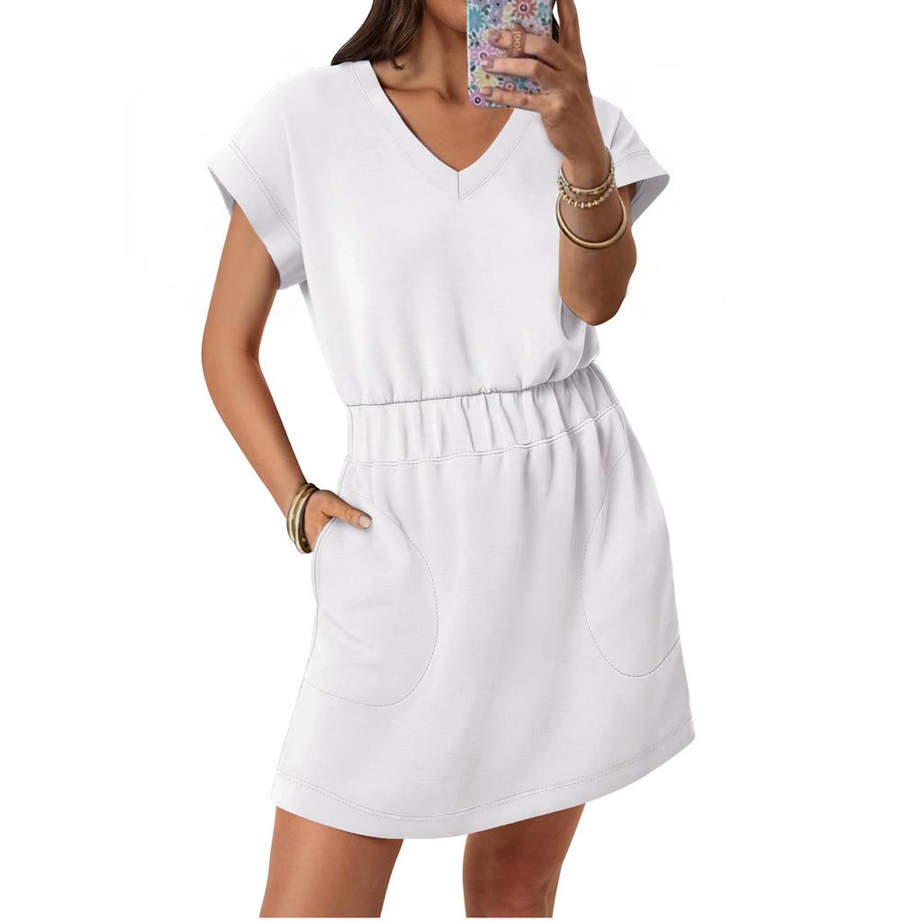 Women's  Short Sleeve Beach Dress Casual Dress