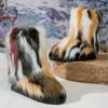 Luxury Women's Snow Boots Colors Long Faux Fur New Fashion Street Platform Shoes Zapatos Mujer Winter New Size 36-43