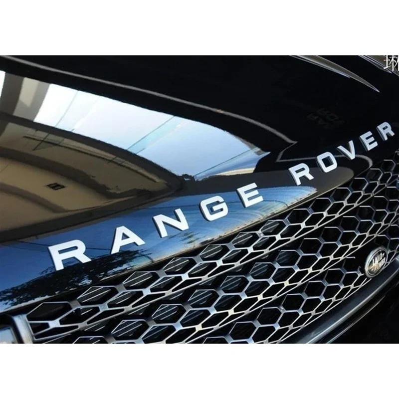 3D ABS Car Front Hood Emblem Badge Decal Letters Sticker Range Rover Logo For Land rover range rover series Discovery Evoque XS1