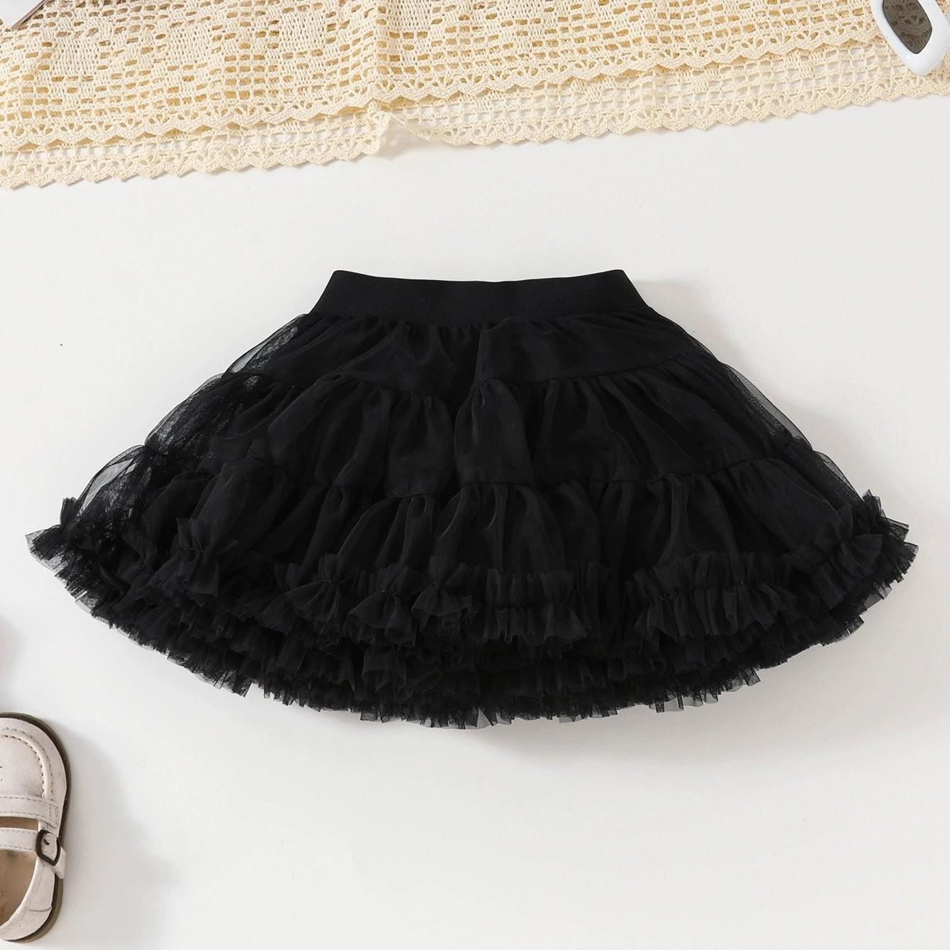 

Праздничная юбка-пачка для маленьких девочек 130 чёрный