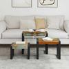 3 Piece Nesting Table Set Reclaimed Wood