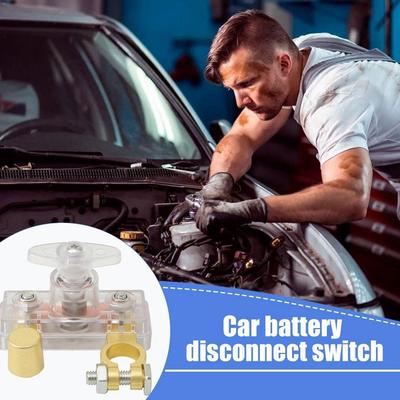 12-24V Car Battery Disconnect Switch Aluminum Body With Copper Plated Outer Negative Disconnect Switch Automatic Circuit Breaker