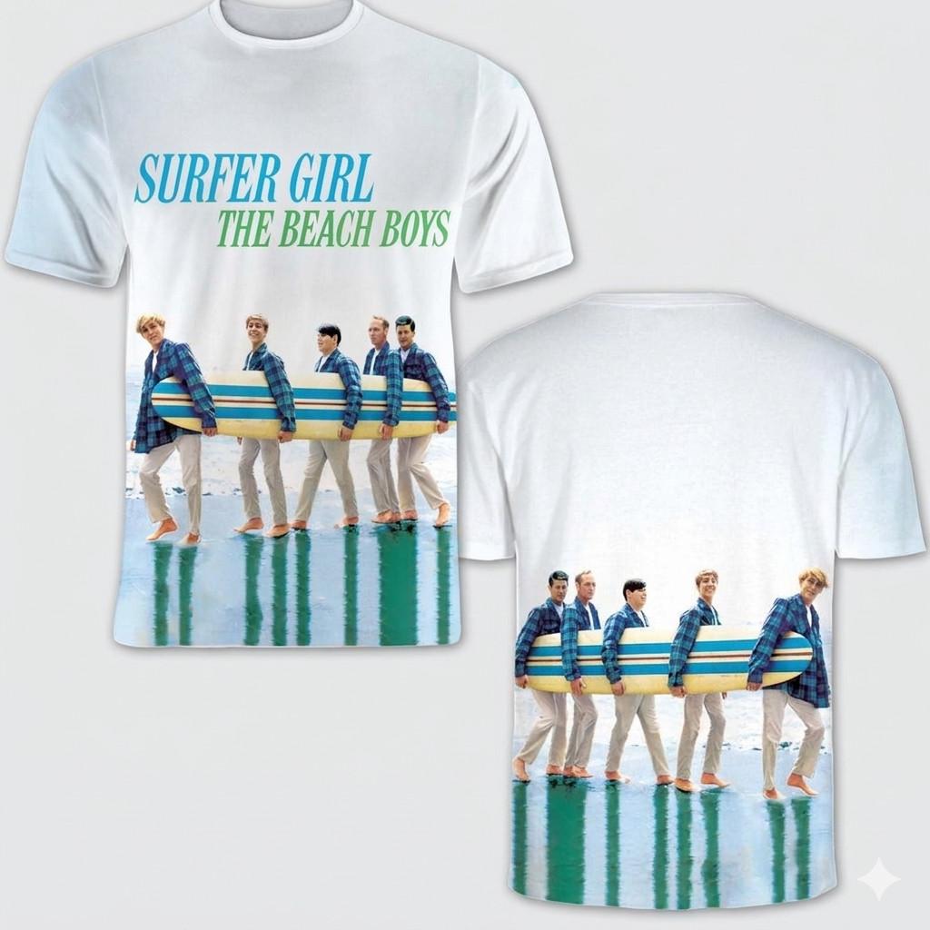 The Beach Boys Surfer Girl All Over Print Polyester Shirt EG488 XXL