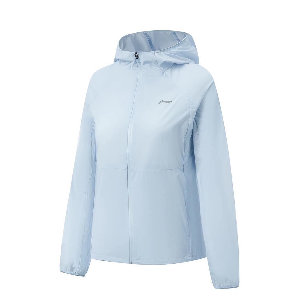 Li Ning Running Series Solid Color Sports Zip Windbreaker Women Outerwear AFDW878-3