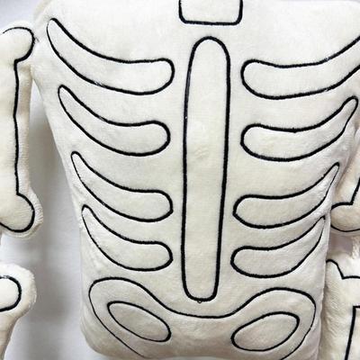 Skeleton Plush Doll 37inches White Bone Skeleton Doll Halloween Skeleton Pillow Ornaments Halloween Plush Shelf Decorations