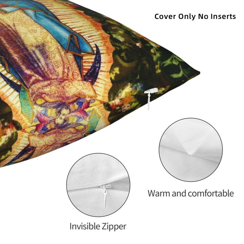 Our Lady Of Virgin Mary Mexico Pillow Covers Living Room Christian Jesus Saint Catholic Luxury Cushion Cover Velvet Pillowcase