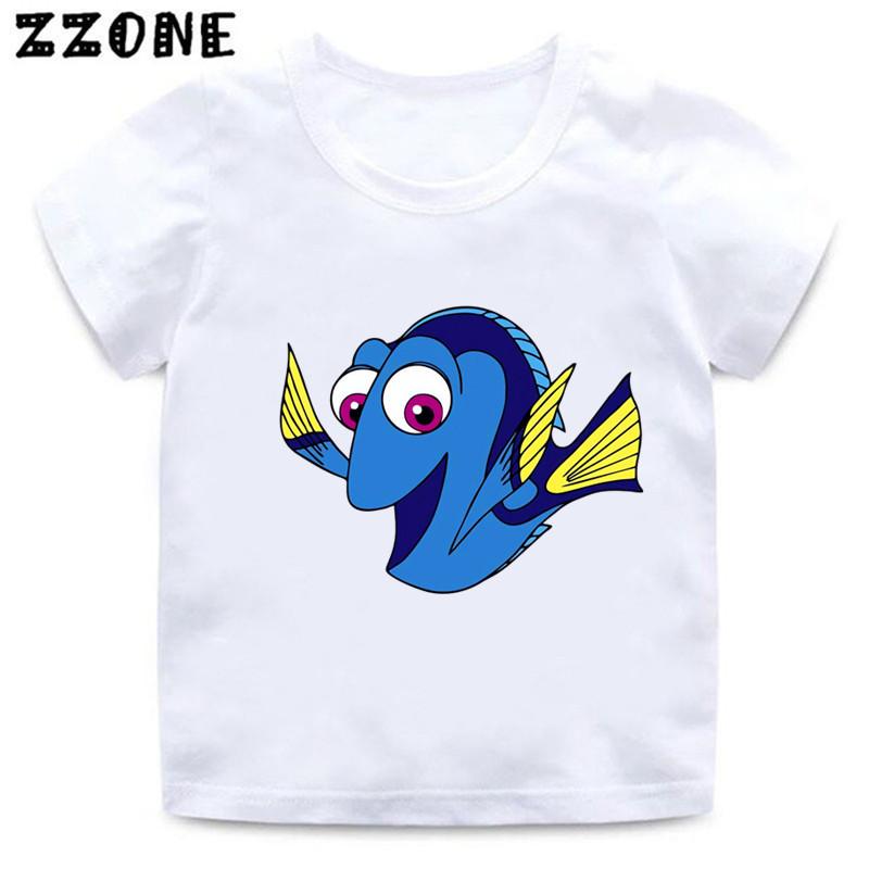 Finding Nemo Dory Cute Fish Print Funny Kids T-Shirts Cartoon Baby Girls Clothes Boys Summer Short Sleeve T shirt Children Tops