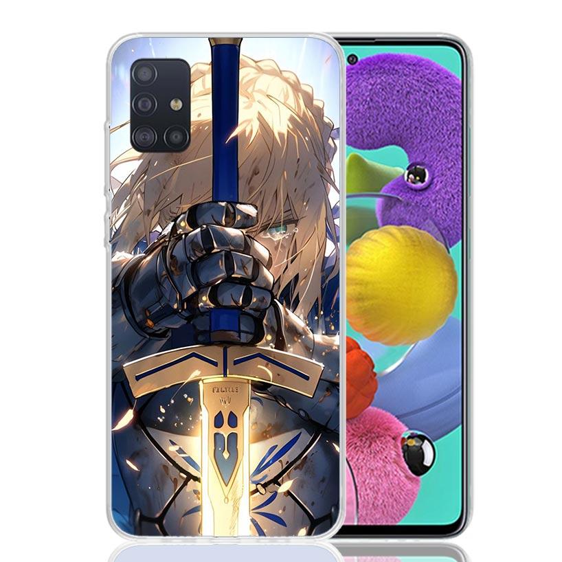 Fate Zero Stay Night Saber Phone Case For Samsung Galaxy A52 A32 A22 A12 A02S A50S A30S A51 A31 AA71 Note 20 Ultra 10 S10 Plus G