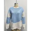 Women S Crew Neck Long Sleeve Pullover Knit Sweater Vintage Winter Top