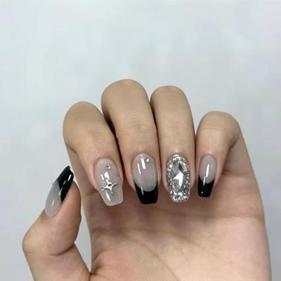 Butterfly Shadow Glitter Diamond Eco-Friendly Nail Art Tips