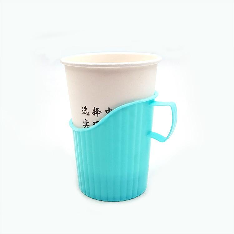 Disposable cup holder, cup holder, thickened color plastic cup holder, anti-scalding hand insulation paper cup holder, paper cup holder