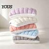Luxury Hotel Style Pillows Mellow Puff Cooling Cloud Pillow, Ice?Silk Quilted Grid Bed Soft Quilting Pillow Inserts Support for Side & Back