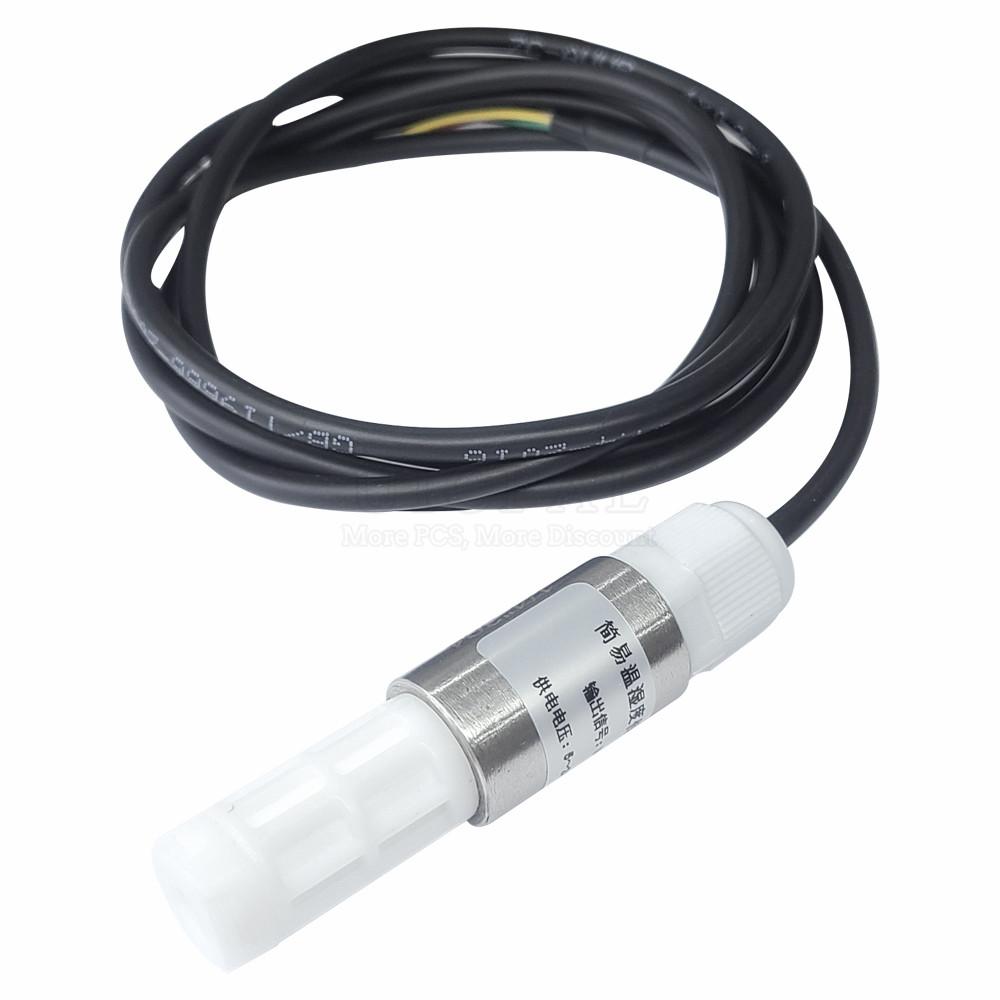 RS485 Temperature Humidity Sensor Probe Cable SHT40 PE Shell Digital Capacitance Sensors for Greenhouse 2M Length I2C Output