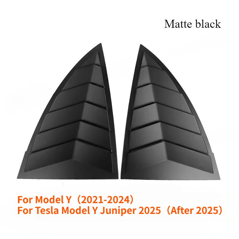 Rear Side Blinds Window for Tesla Model Y/Y Juniper Rear Triangle Window Spoiler Louver Shutter Cover Sports Car Accessories