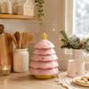 Dustproof Mini Fruits Bowl Plastic Sauce Dish Dessert Plate Christmas Tree Dipping Dish  Home