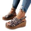 Spring and summer new suede muffin thick-soled wedge sandals women's fish mouth buckle water table high-heeled sandals