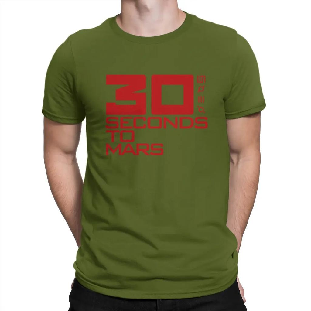 Pop Rock TShirt 30-30 Seconds To Marss Crewneck Tops Fabric T Shirt Funny High Quality Gift Idea Unisex