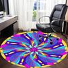 1pc Mandala, AbstractChair Carpet for Office, Indoor Non-Slip Washable Polyester Fiber Carpet, Mat For Office, Machine Washable