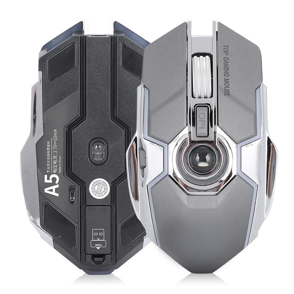 Wireless Gaming Mouse Portable 2.4GHz 1600DPI Silent USB Optical Laptop Desktop Computer MiceGray