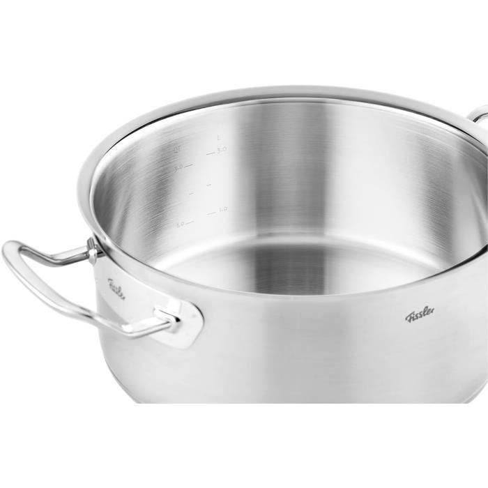 Cocotte - fissler - sautoir - ø 24 cm - acier inoxydable - compatible induction