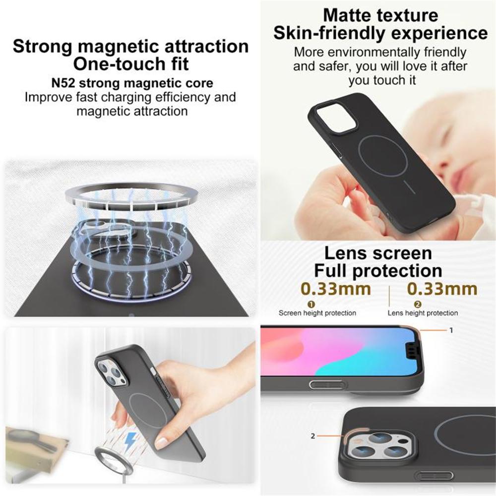 For iPhone 13 Pro Max Case Compatible with MagSafe Slim PC Phone Back Cover