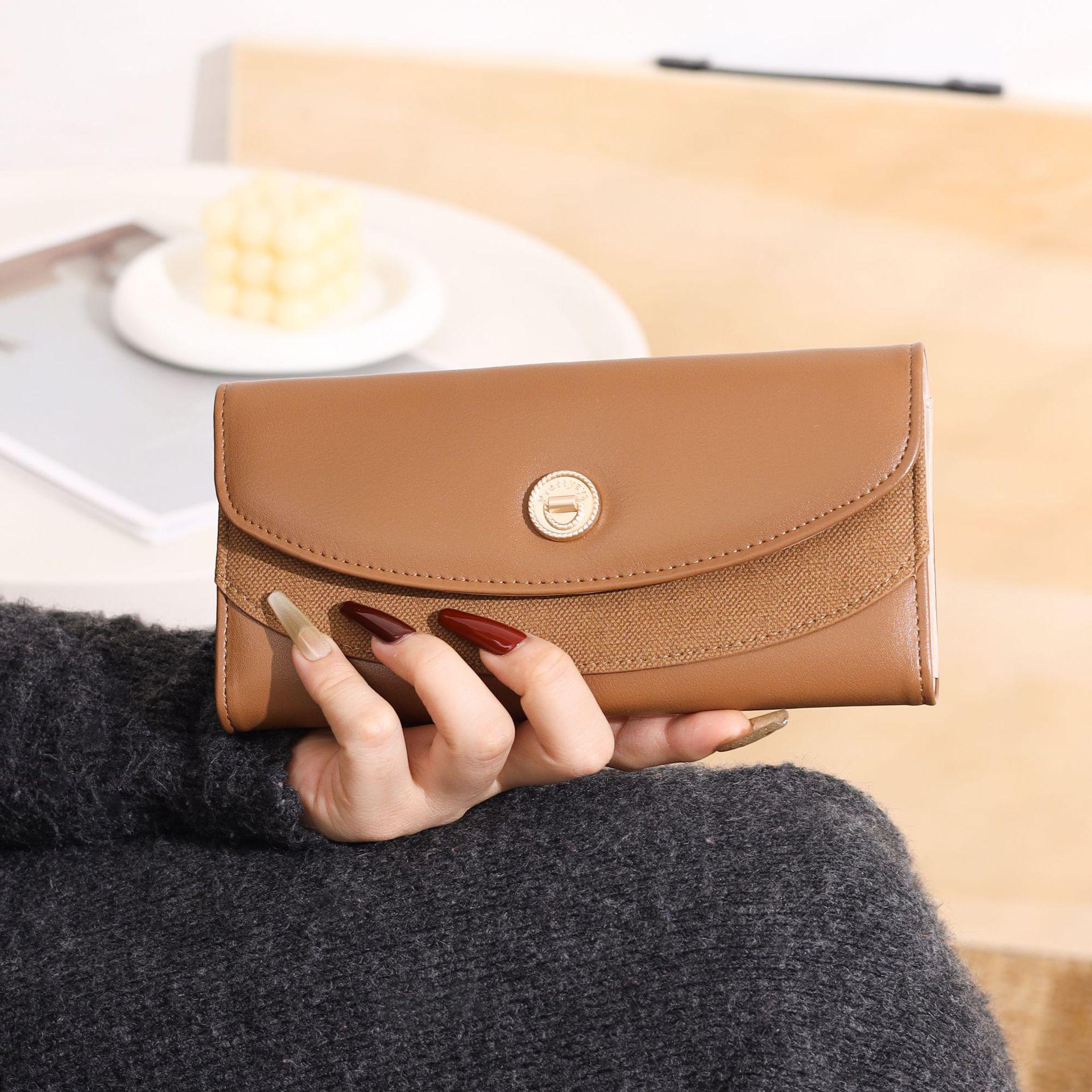 

Hopper Women s PU Long Wallet - Large Capacity Coin & Card Purse коричневый