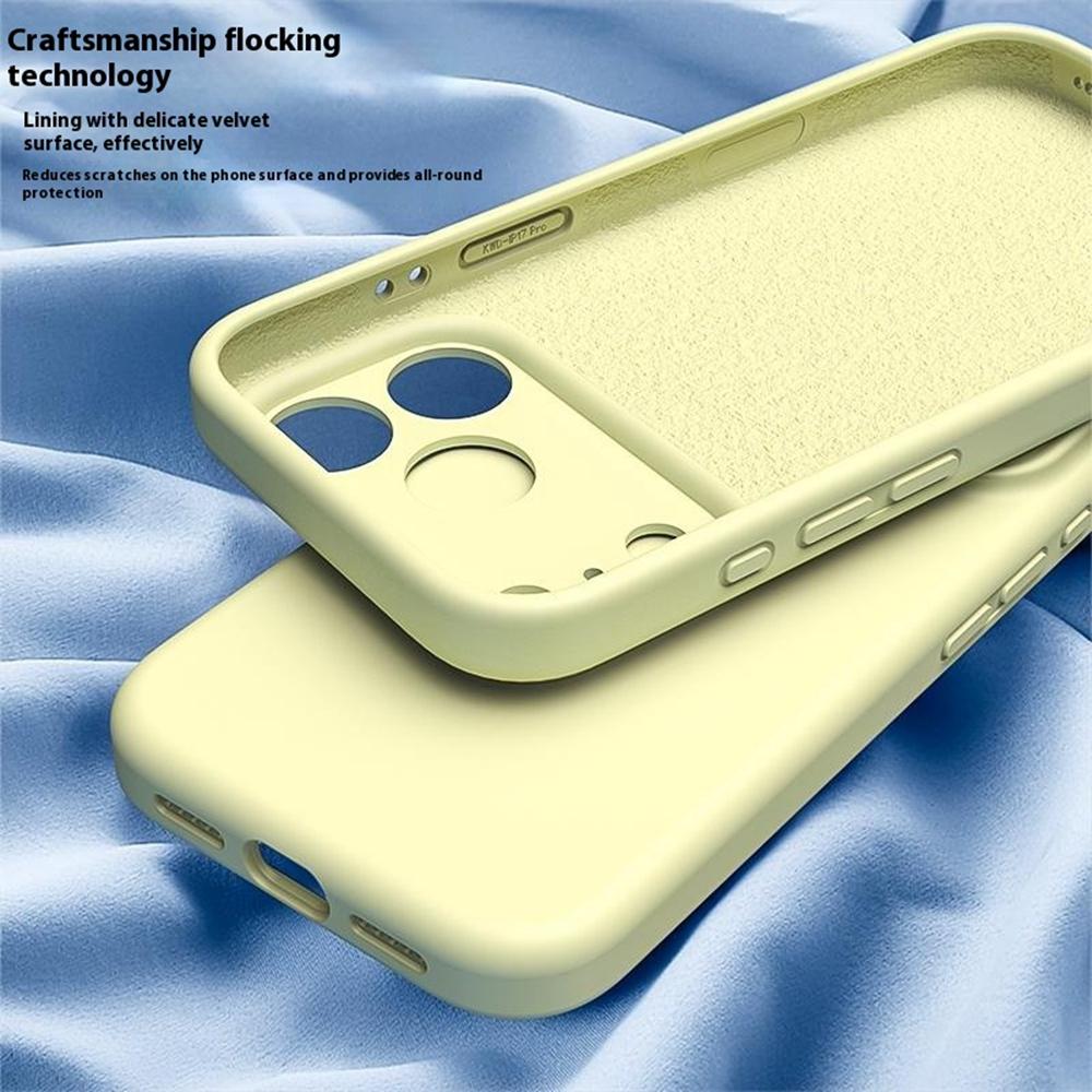 For iPhone 17 Pro Case Precision Fit PC+Liquid Silicone Protective Phone Cover with Microfiber Lining