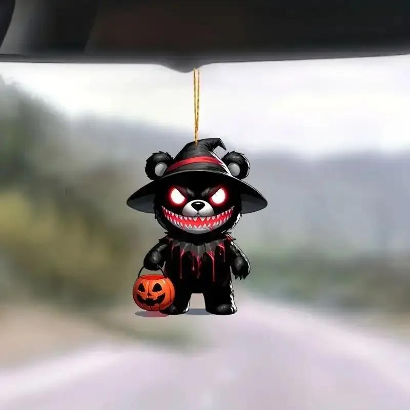 NEW Car Bear Ornament Realistic Cat-shaped Pendant Rearview Mirror Hanging Decor for Car Easy To Hang Chain Accessories