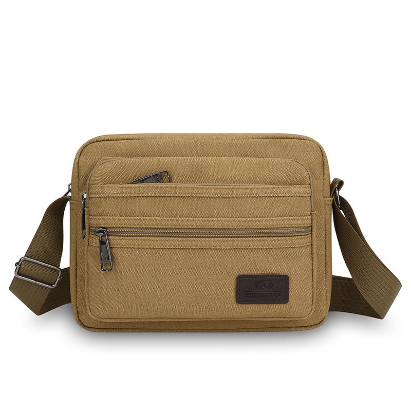 Men's Canvas Waist Pack – Large Capacity Outdoor Fanny Bag with Phone Pocket for Running Hiking & Travel