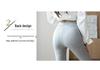 Women's Gray Cotton Skinny Tummy-Control Pants - Slimming, Elastic, Nine-Point Length, High Elasticity, Suitable for Outdoor Wear.