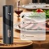 2Pcs/Set USB Rechargeable Automatic Pepper Grinder Salt And Pepper Mill Adjustable Coarseness Spice Grinder with LED for Kitchen