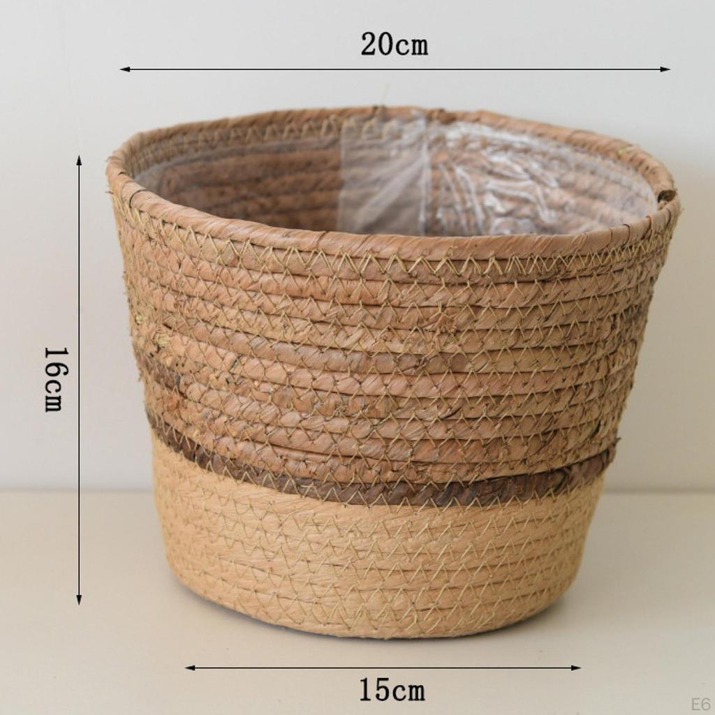 Woven Plant Basket Decorative Storage Home Decoration Container Flower Pot for Patio
