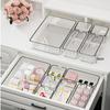 Transparent Desk Drawer Organizer Save Space PET Mirror Cabinet Organizer Multifunction Stackable Design Desktop Storage Box