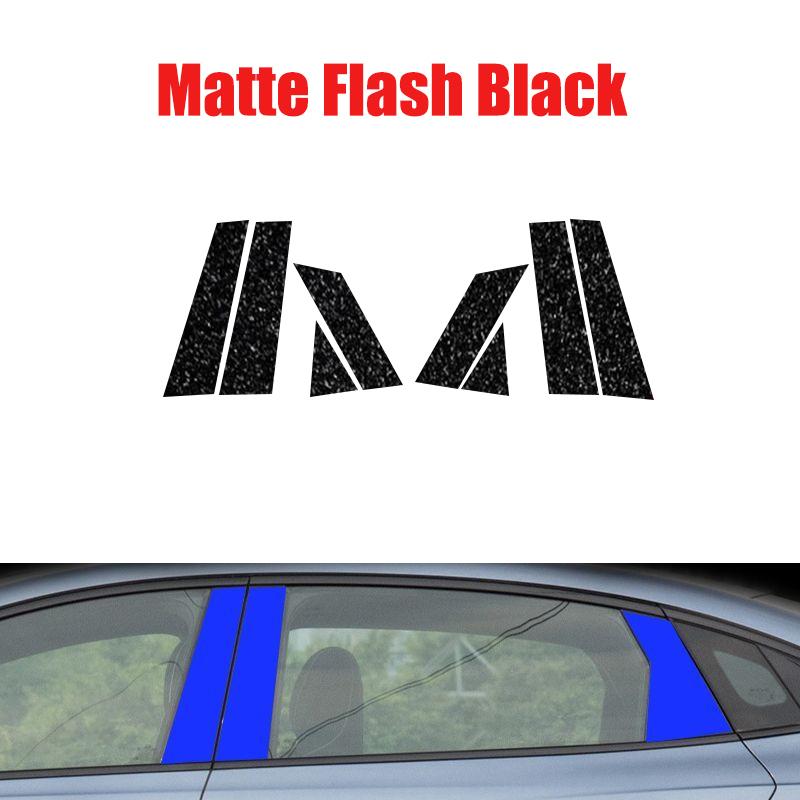 For BYD Qin L DM-i 2024 2025 2026 8pcs Anti-scratch Three Styles Black Window Trim Covers B C Pillars Center Column Accessories