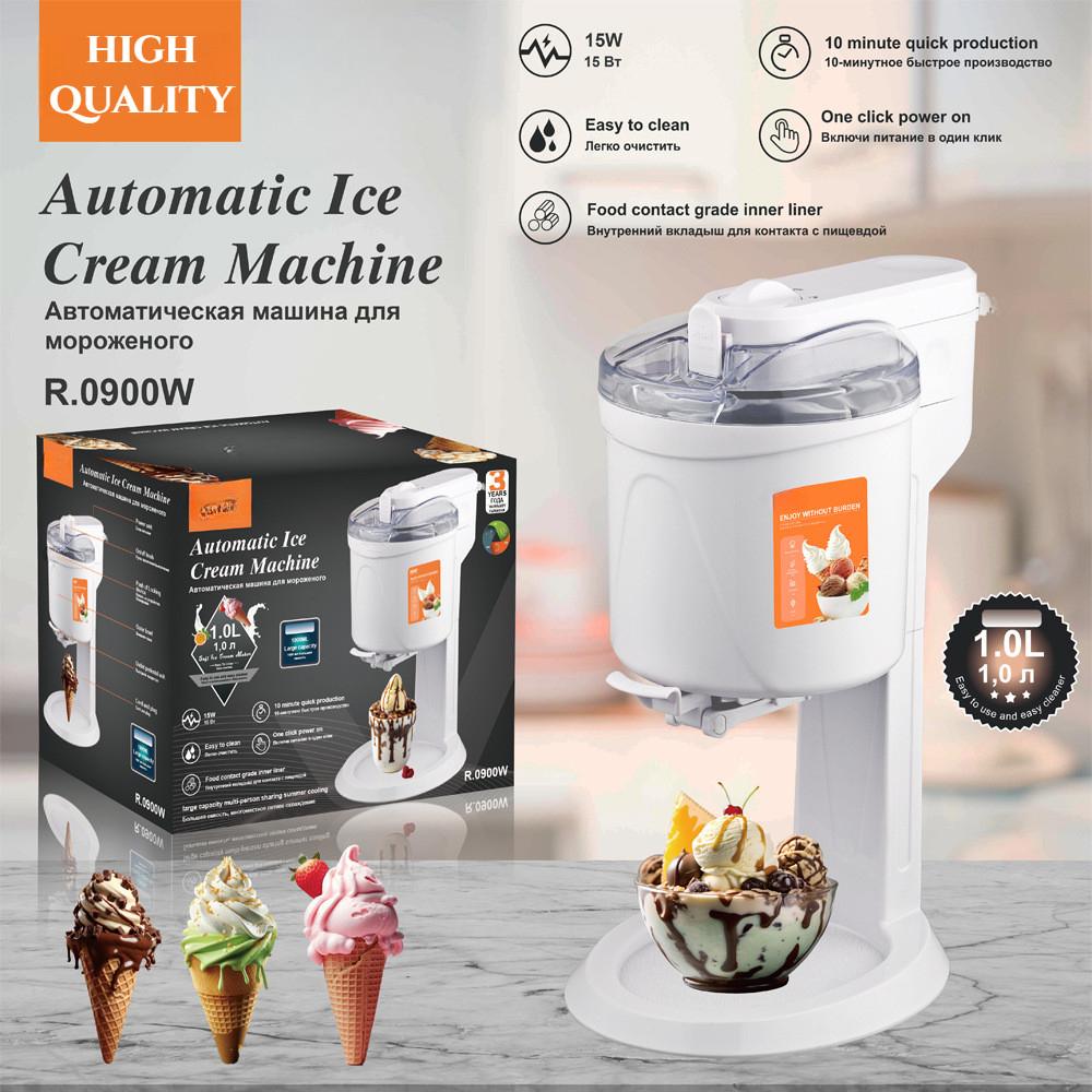 Household Small Automatic Stirring Ice Cream Machine 1L Large Capacity Desktop Homemade Yogurt Maker