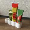 Refrigerator Tube Storage Rack Fridge Plastic Tube Holder Storage Box Space-Saving For Mustard, Mayo, Tomato Paste Etc