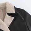 2024 Winter Women's Double-Sided Overcoat with European & American Style, Turn-Down Collar, and Long Sleeves