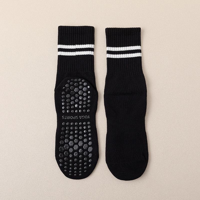 Women's Autumn and Winter Fitness Yoga Sports Non Slip Floor High Socks