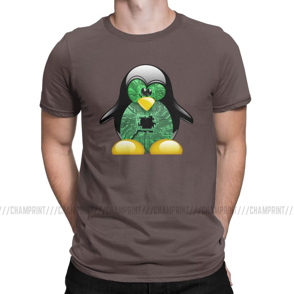Linux Tux T Shirt Men Programmer Computer Developer Geek Nerd Novelty Tee Shirt Short Sleeve T