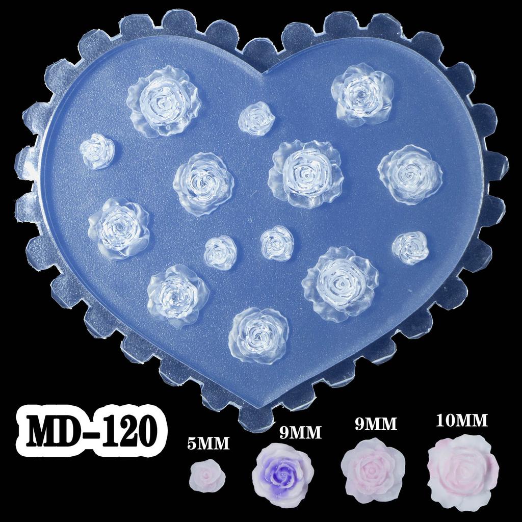 Nail Art Silicone Mold 3D Flowers Nails Making Molds Embossed Nail Stencils Sculpture Mould Decorations for Manicurists