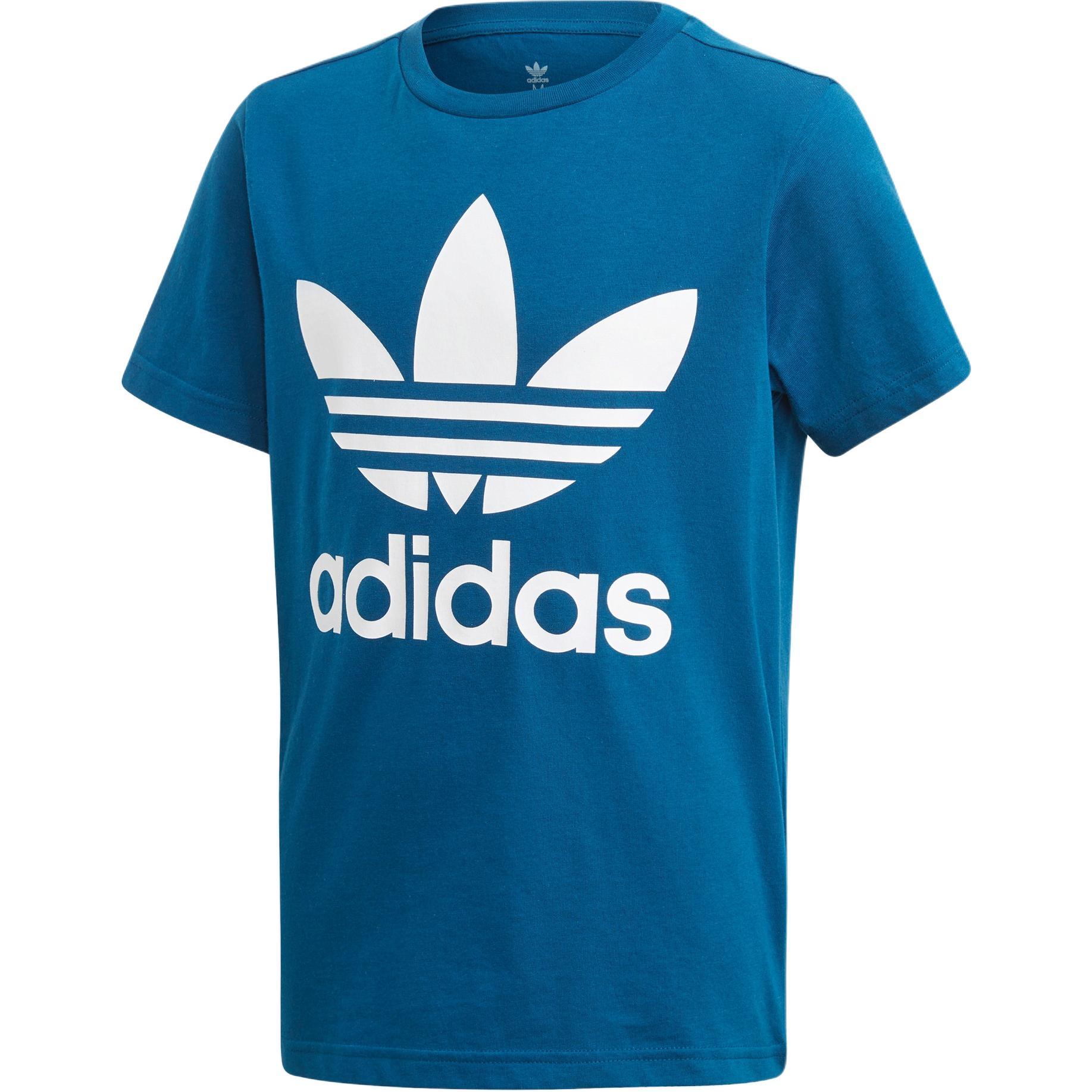 Adidas Originals TREFOIL TEE T Shirt Blue Teenagers DV2906 176