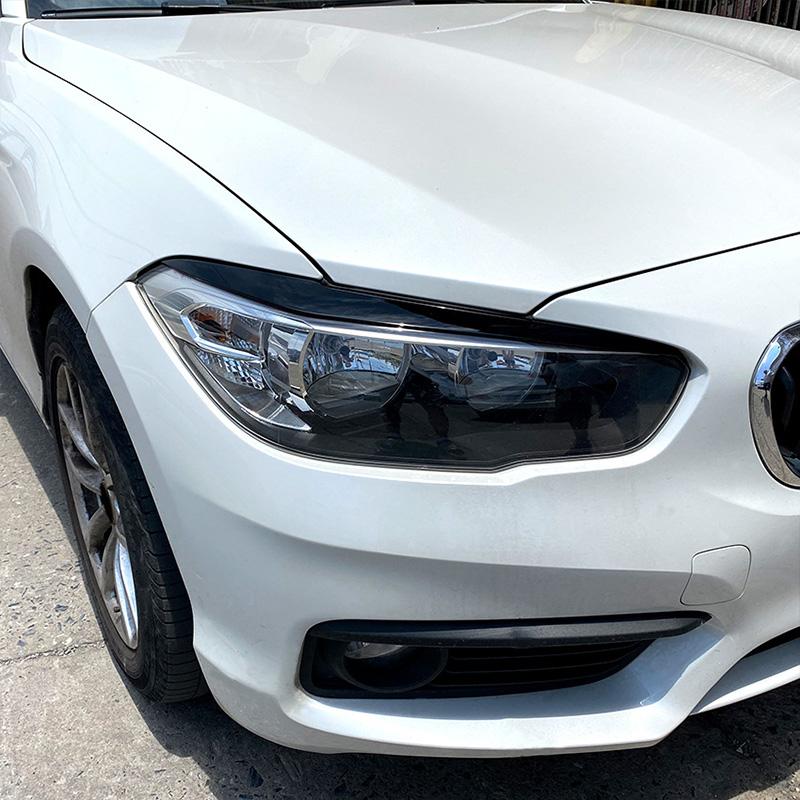Front Headlight Eyelid Eyebrow Trim Headlight Eyebrow Eye Lid Protection Decoration for BMW 1 Series F20 F21 2015-2019 Stickers