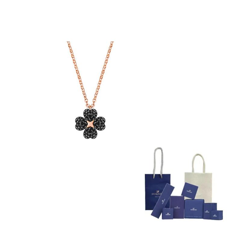 Swarovski Necklaces Womens Black F-Original Brand Box And Bag чёрный