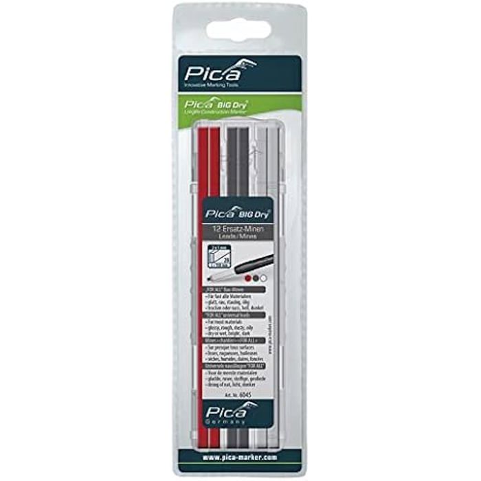 Kit de mines - Pica - BIG DRY - Rouge - Graphite - Blanc