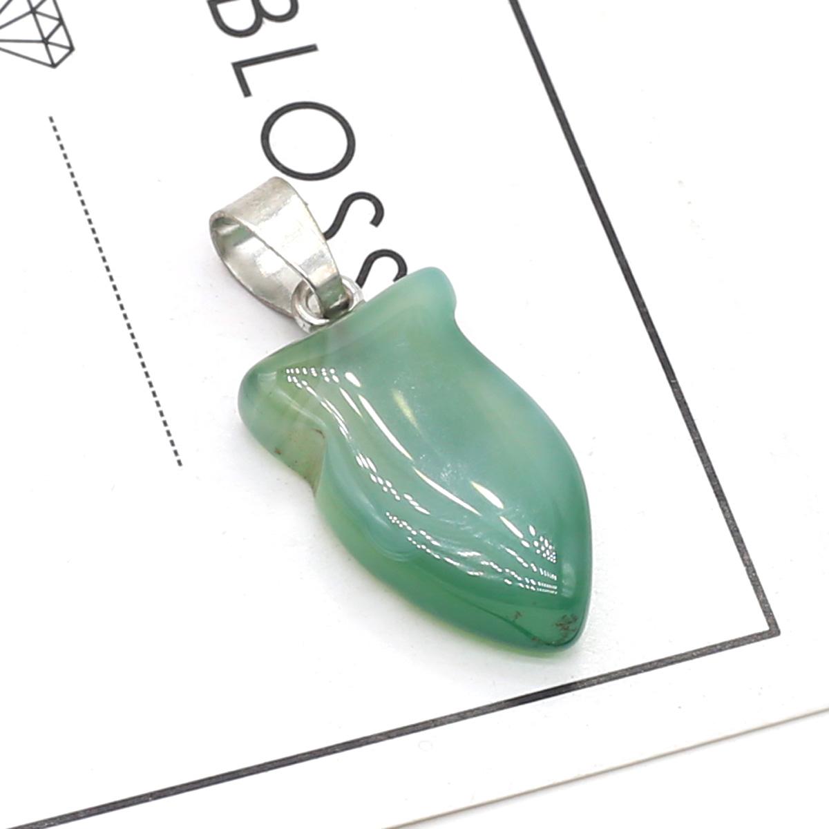 1 шт. в партии натуральный камень полосатый агат кулон в форме рыбы оникс подвески — фото 7