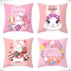 Easter Decoration Bunny Pillowcase Happy Easter Decoration for Home Easter Rabbit Eggs Cushion Cover Easter Party Favor Gift