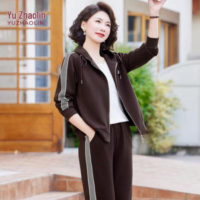 YUZHAOLIN Damen 2026 Frühling Kapuzen-Trainingsanzug Set
