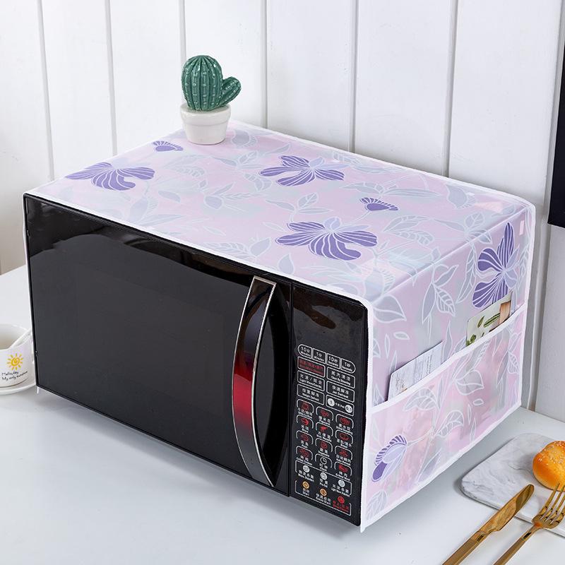 Microwave Dust Cover Cartoon Tree Leaf Printed Dustproof Microwave Dust Cover Cloth Pocket Water Proof Oven Cover Nordic Style