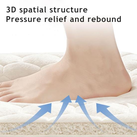 Memory Foam Bath Mat Absorbent Bathroom Rug Honeycomb Quick Drying Anti Slip Bath Rug